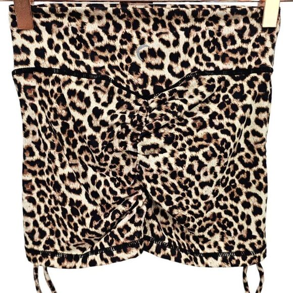 ZYIA Womens S Leopard Brilliant Hustle Athletic Shorts - Picture 2 of 5